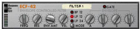 PROPELLERHEAD REASON PRISE - ECF-42 - Module de filtrtre à contrôle par enveloppe - 1