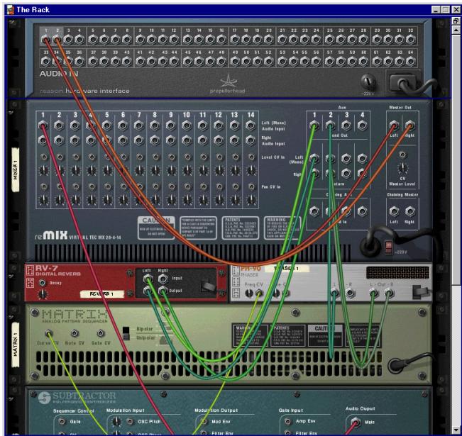 PROPELLERHEAD REASON PRISE - Arrière du rack - 1