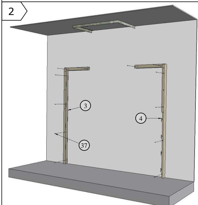 FONDIS MODULO - FIXATION DES SUPPORTS SUR LE MUR (ETAPE 1 A 2) - 3