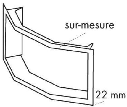 FONDIS PRISME - Dimensions de l'habillage - 2
