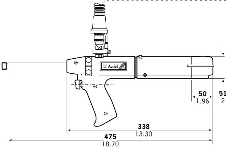 AVDEL 0753 MKII 07530 MKII - Tool Dimensions - 07532 MkII Model - 4