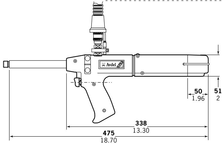 AVDEL 0753 MKII 07530 MKII - Geräteabmessungen - Modell 07532 MkII - 4