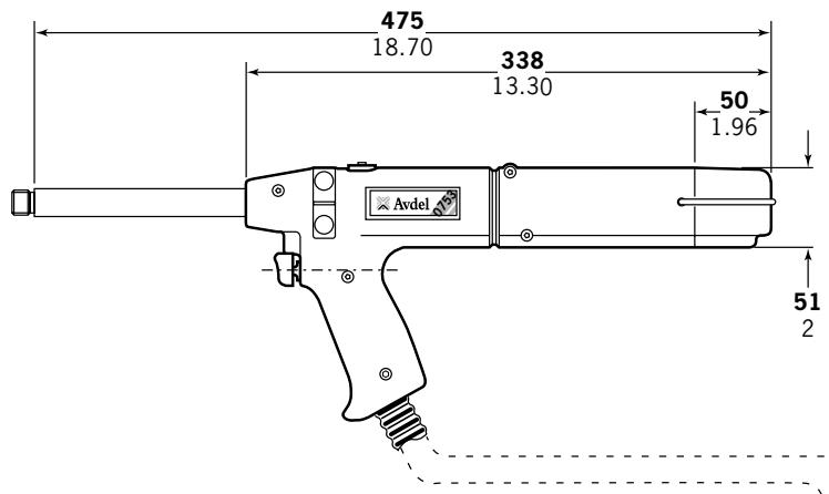 AVDEL 0753 MKII 07530 MKII - Dimensions de L'outil - Modele 07530 Mk II - 2