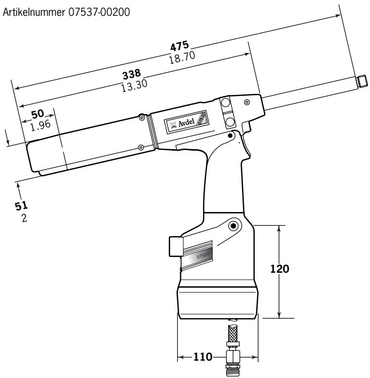 AVDEL 07537 - Geräteabmessungen - 1