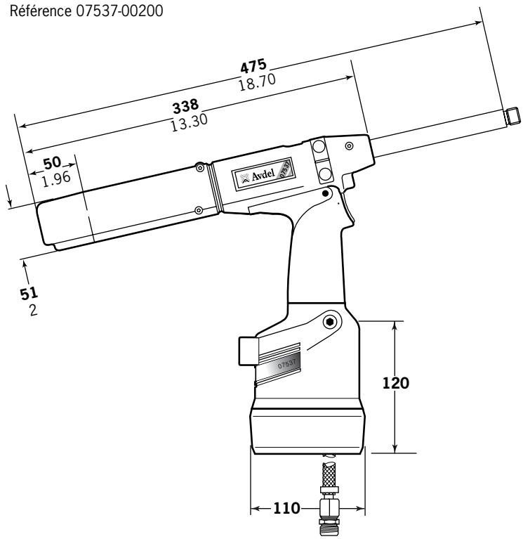 AVDEL 07537 - Dimensions de L'outil - 1