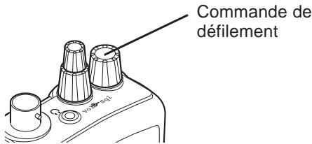 UNIDEN BC246T - Utiliser la commande de défilament - 1