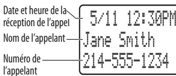 UNIDEN EXI8560 - 5) Utilisation du repertoire de l'afficheur et l'appel en attente - 1