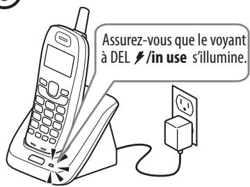 UNIDEN EXI8560 - 1-3. Brancher le socle - 2