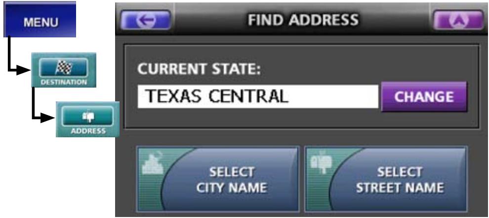 UNIDEN MAPTRAX GPS352 - Entering an Address as Your Destination - 2
