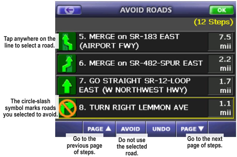 UNIDEN MAPTRAX GPS352 - Avoiding Certain Roads - 1