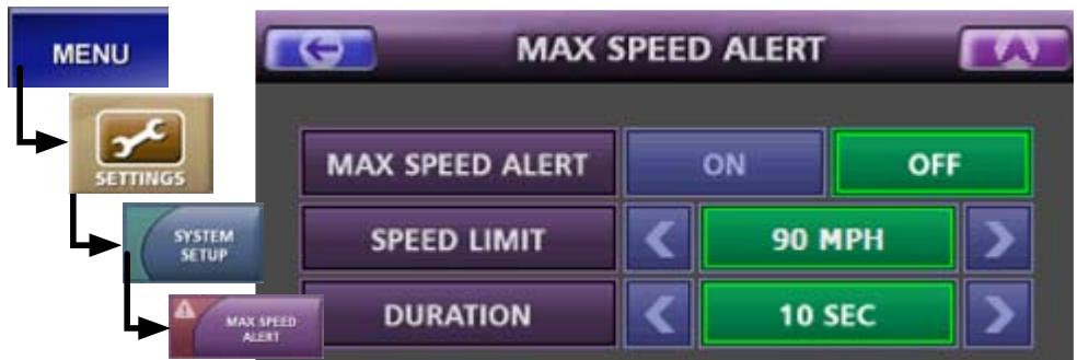 UNIDEN MAPTRAX GPS352 - Setting Up Speed Alerts - 2