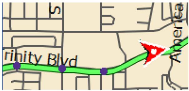 UNIDEN MAPTRAX GPS352 - Showing a BREADCRumb Trail - 1