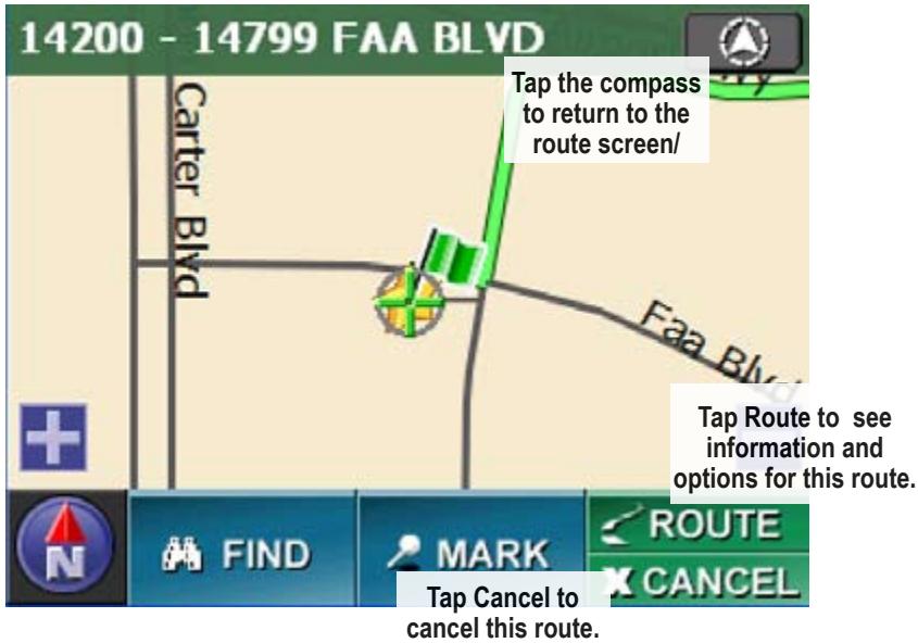 UNIDEN MAPTRAX GPS352 - Route Information and Current Route Options - 1