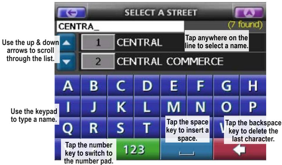 UNIDEN MAPTRAX GPS352 - Entering an Address as Your Destination - 3