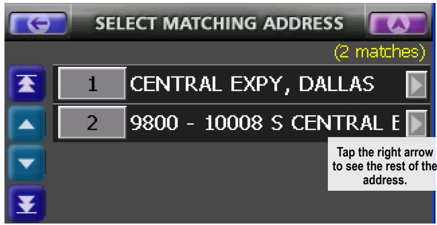 UNIDEN MAPTRAX GPS352 - Entering an Address as Your Destination - 5
