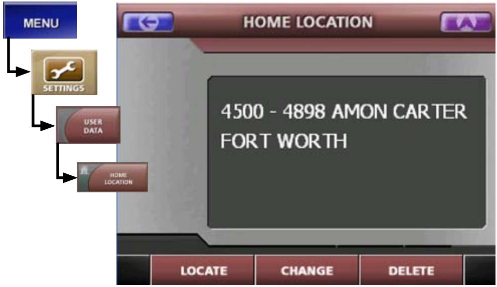 UNIDEN MAPTRAX GPS352 - Entering Your Home Location - 1