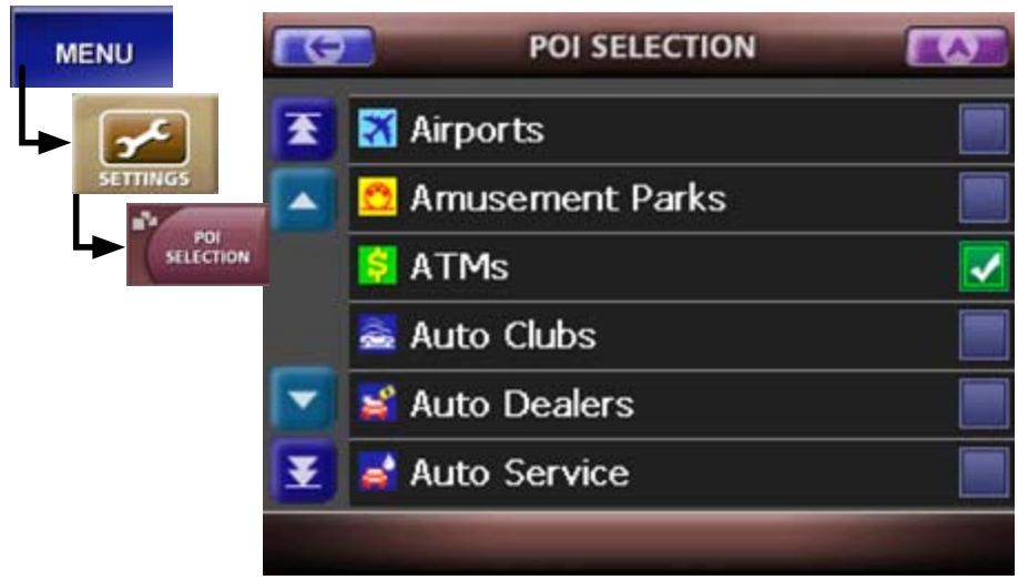 UNIDEN MAPTRAX GPS352 - Showing Points of Interest on the Map - 1