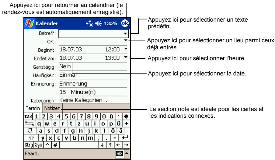 YAKUMO ALPHA GPS - Création d'un rendez-vous - 1