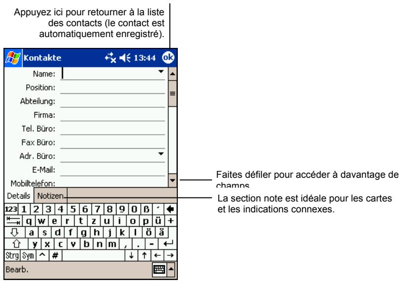 YAKUMO ALPHA GPS - Dans Contacts, appuyez sur Nouv. - 1