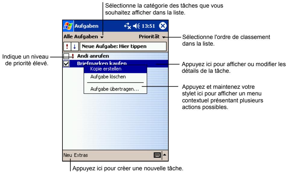 YAKUMO ALPHA GPS - Tâches : Gestion d'une liste de tâches - 1