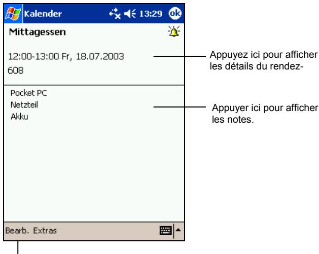 YAKUMO ALPHA GPS - Utilisation de l'écran Résumé des Contacts - 1
