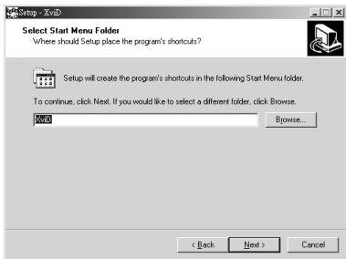 YAKUMO CAMMASTER SD 542 - Installation du programme du codec XviD - 4