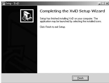 YAKUMO CAMMASTER SD 542 - Installation du programme du codec XviD - 8