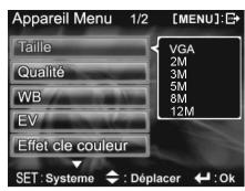 YAKUMO CAMMASTER SD 542 - Menu Photo : - 1