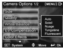 YAKUMO CAMMASTER SD 542 - Menu Photo : - 1