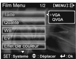 YAKUMO CAMMASTER SD 542 - Selection de la taille de l'image : - 1