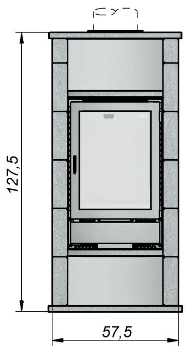 FLAM MT 44-70-128 - SPEKSTEENKACHEL MT 44/70-128 POELE EN PIERRE STEATITE MT 44/70-128 SPECKSTEINOFEN MT 44/70-128 SOAPSTONE STOVE MT 44/70-128 - 1