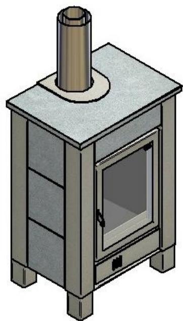 FLAM PLATO GMT 44-70 - SPEKSTEENKACHEL PLATO GMT 44/70 VLAK POELE DE PIERRE STEATITE PLATO GMT 44/70 PLAT SPECKSTEINOFEN PLATO GMT 44/70 FLACH SOAPSTONE STOVE PLATO GMT 44/70 FLAT - 4