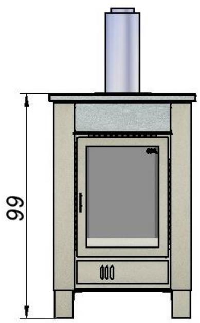FLAM PLATO GMT 44-70 - SPEKSTEENKACHEL PLATO GMT 44/70 VLAK POELE DE PIERRE STEATITE PLATO GMT 44/70 PLAT SPECKSTEINOFEN PLATO GMT 44/70 FLACH SOAPSTONE STOVE PLATO GMT 44/70 FLAT - 1