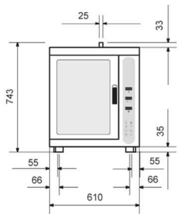 BARTSCHER 116806 - Piec konwekcyjno-parowy „Easy“ 5 x 2/3 GN - 1
