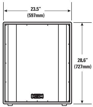 QSC AUDIO HPR181W - Dimensions, HPR181W - 3