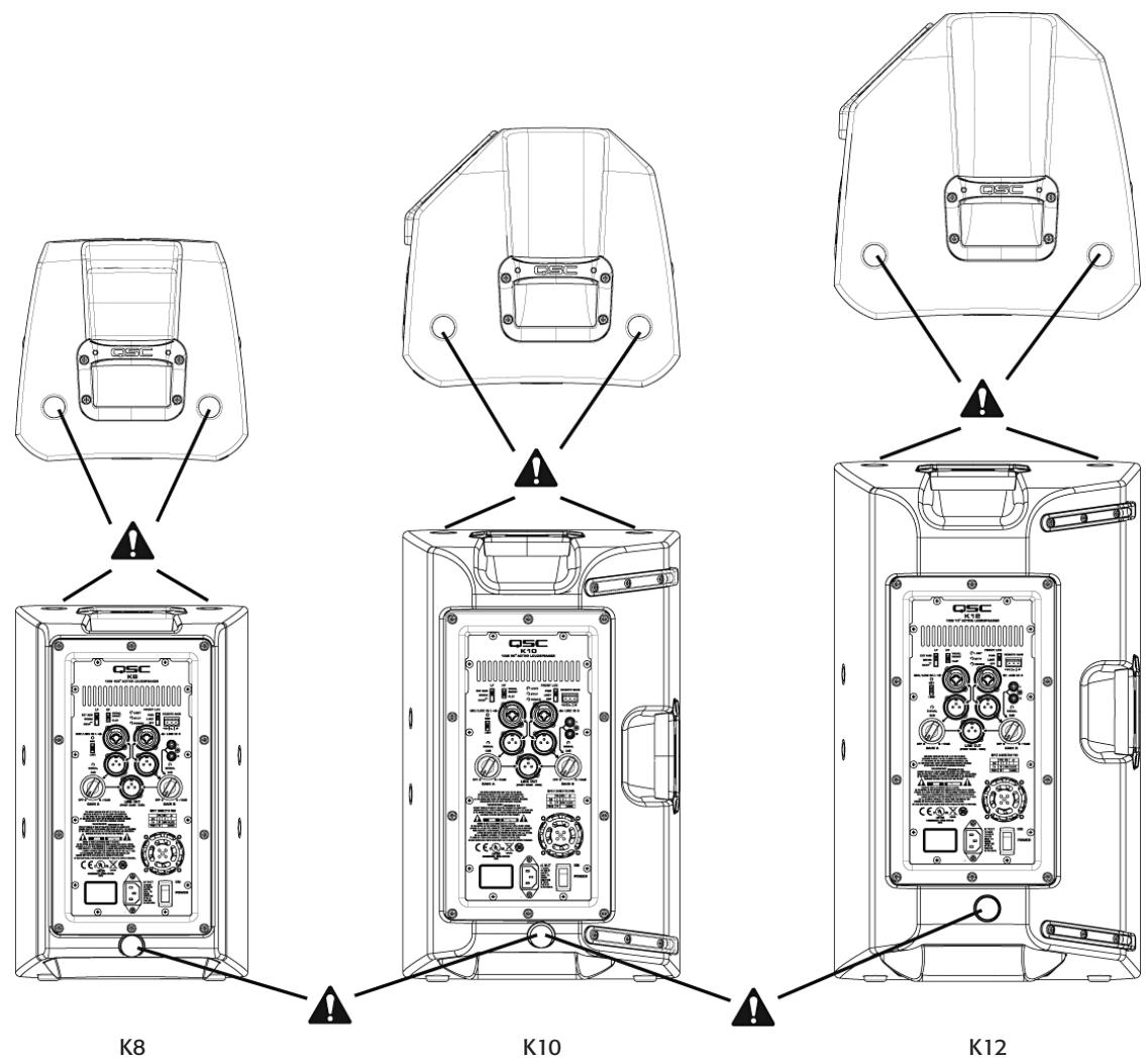 QSC AUDIO K12 - Points de suspension intégrés (installations suspendues) - 2