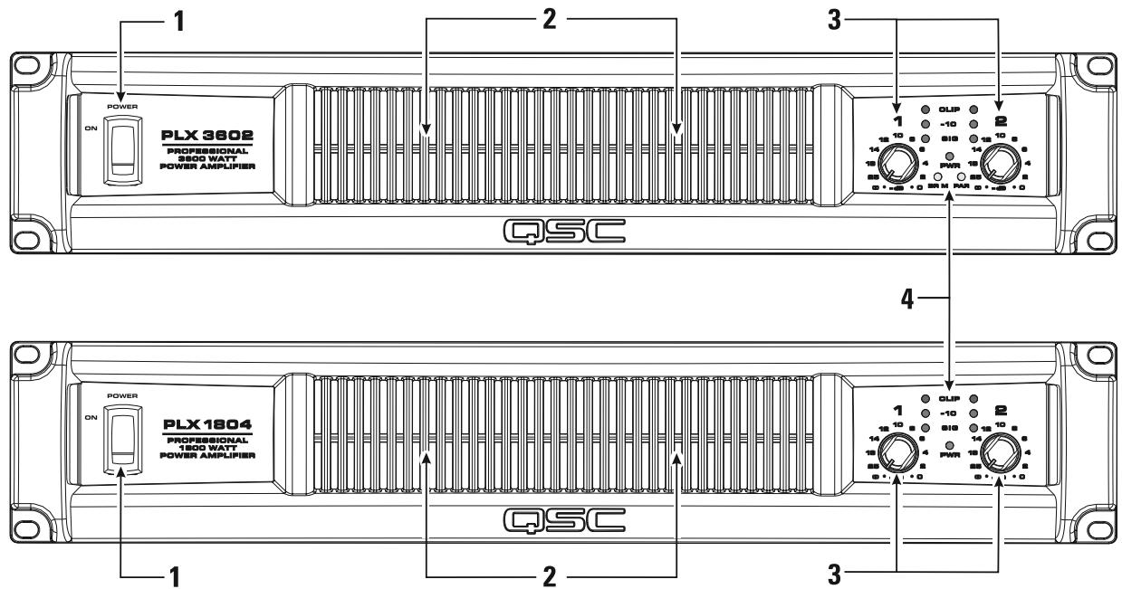 QSC AUDIO PLX 1104 - Panneau avant - 1