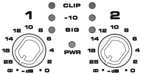 QSC AUDIO PLX 2502 - Commandes de gain - 1