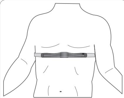 NIKE HRM TRIAX 100 - POSITION DE L'EMETTEUR DE POITRINE - 2