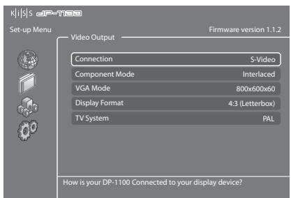 KISS DP-1100 - Sortie video - 1