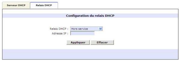 NEUF TELECOM NEUF BOX FAST3302 - 2) Onglet Relais DHCP - 1