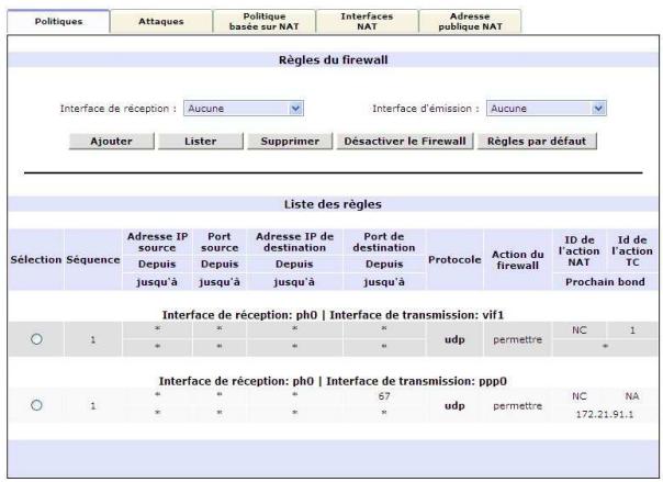 NEUF TELECOM NEUF BOX FAST3302 - Configuration d'une politique de firewall - 1
