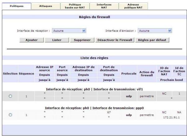 NEUF TELECOM NEUF BOX FAST3302 - 2) Onglet Politiques - 1