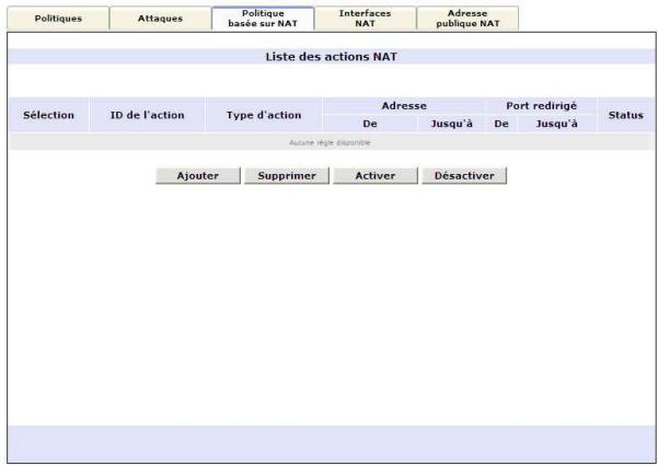 NEUF TELECOM NEUF BOX FAST3302 - 1) Onglet Politique basée sur NAT - 1