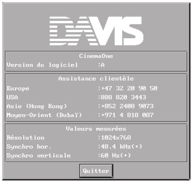 DAVIS CINEMAONE - Informations produit - 2