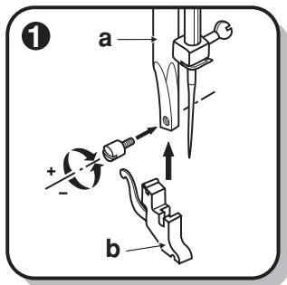 EURO-PRO 8135H - Ajustement de la pression du pied-de-biche - 1