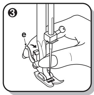 EURO-PRO 8135H - Ajustement de la pression du pied-de-biche - 3