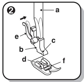 EURO-PRO 8135H - Ajustement de la pression du pied-de-biche - 2