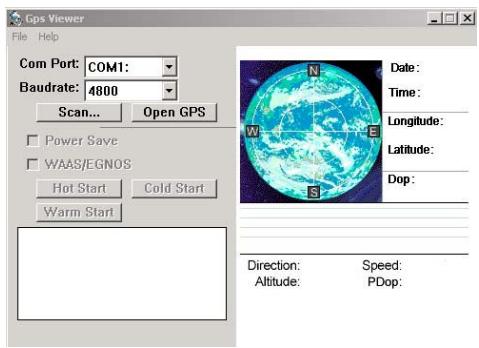 HOLUX GR 213U - Aprire GPSViewer - 1