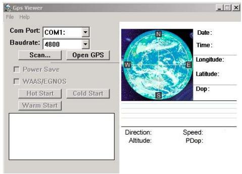 HOLUX GR 213U - Ouvrir gpsviewer - 1